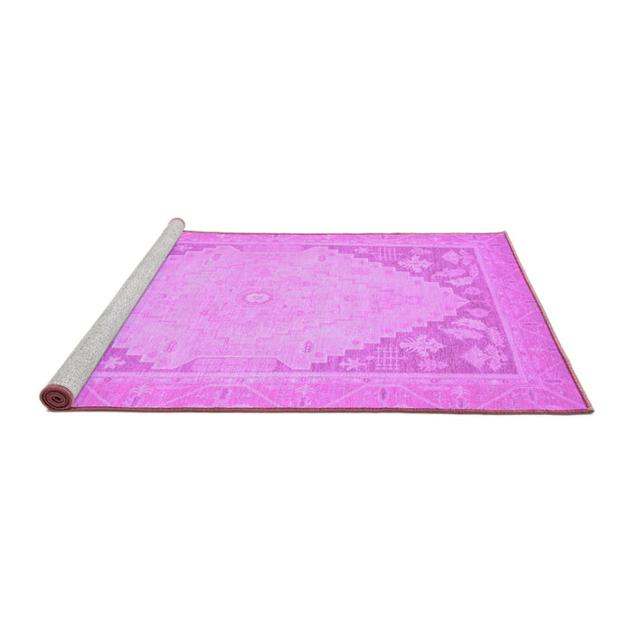 Sideview of Machine Washable Oriental Purple Modern Area Rugs, wshabs2659pur