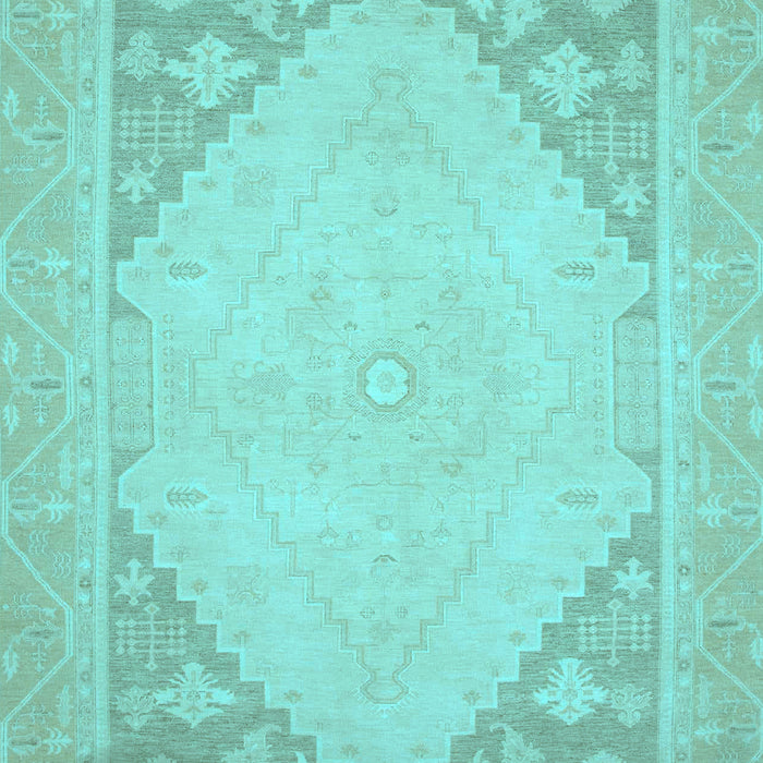 Machine Washable Oriental Light Blue Modern Rug, wshabs2659lblu