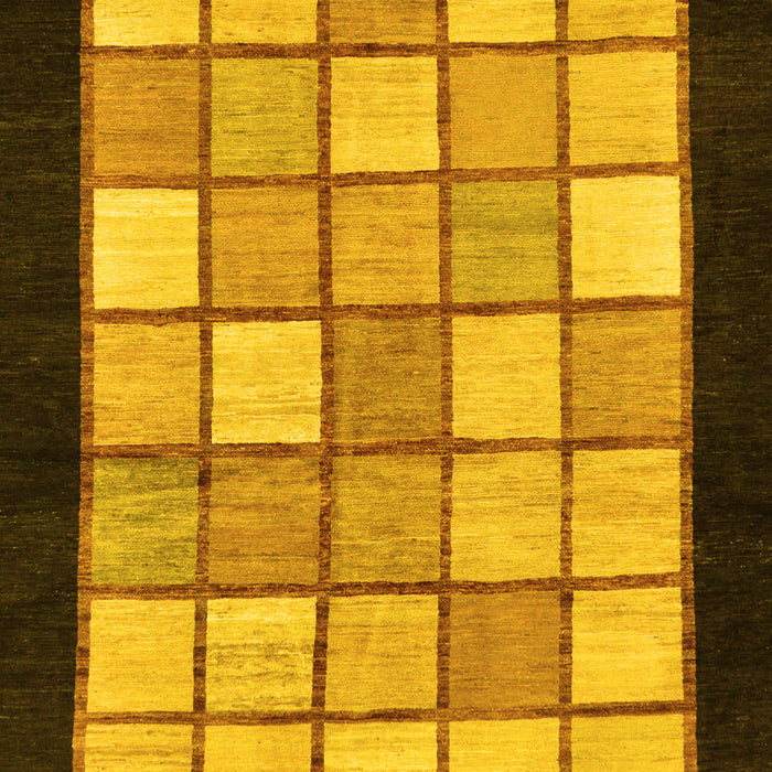 Machine Washable Oriental Yellow Modern Rug, wshabs265yw