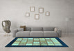 Machine Washable Oriental Light Blue Modern Rug in a Living Room, wshabs265lblu