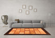 Machine Washable Oriental Orange Modern Area Rugs in a Living Room, wshabs265org