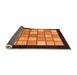 Sideview of Oriental Orange Modern Rug, abs265org