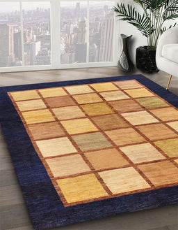 Abstract Maroon Purple Oriental Rug in Family Room, abs265