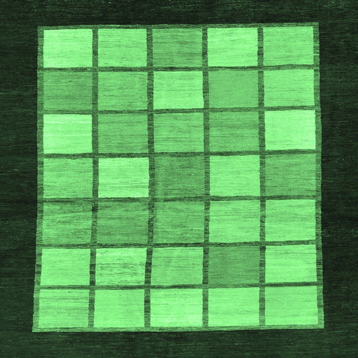 Square Oriental Emerald Green Modern Rug, abs265emgrn