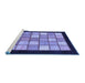 Sideview of Machine Washable Oriental Blue Modern Rug, wshabs265blu