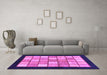 Machine Washable Oriental Purple Modern Area Rugs in a Living Room, wshabs265pur