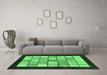 Machine Washable Oriental Emerald Green Modern Area Rugs in a Living Room,, wshabs265emgrn