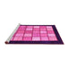 Sideview of Machine Washable Oriental Pink Modern Rug, wshabs265pnk