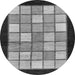 Round Oriental Gray Modern Rug, abs265gry