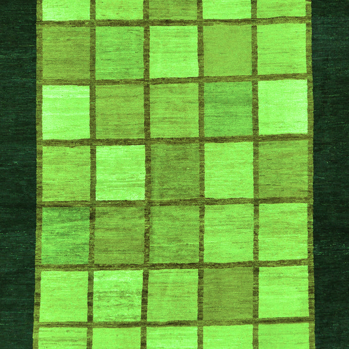 Machine Washable Oriental Green Modern Area Rugs, wshabs265grn
