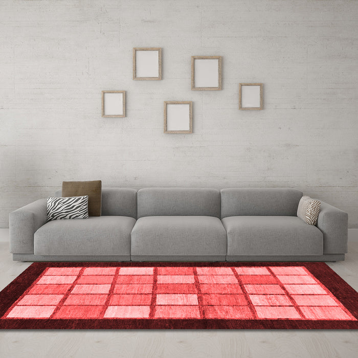 Modern Red Washable Rugs