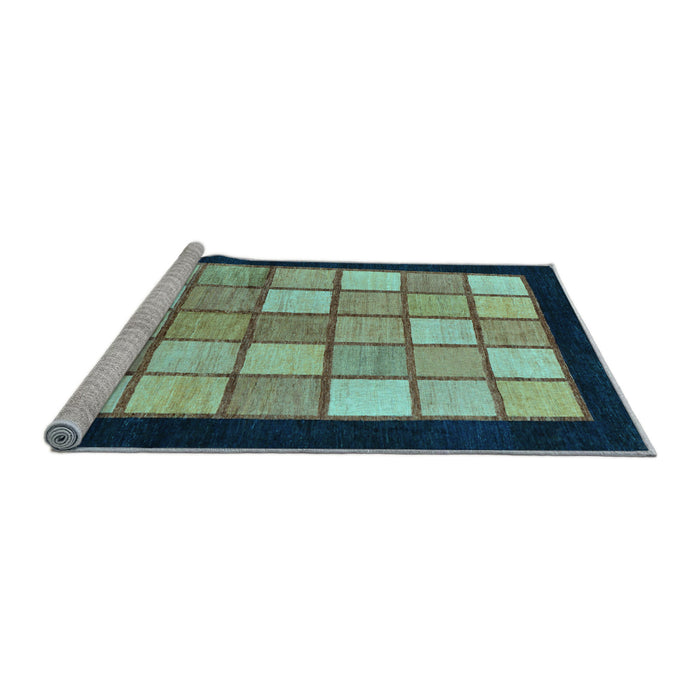 Sideview of Machine Washable Oriental Light Blue Modern Rug, wshabs265lblu