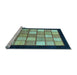 Sideview of Machine Washable Oriental Light Blue Modern Rug, wshabs265lblu