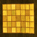 Square Oriental Yellow Modern Rug, abs265yw