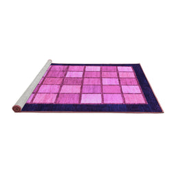 Sideview of Machine Washable Oriental Purple Modern Area Rugs, wshabs265pur