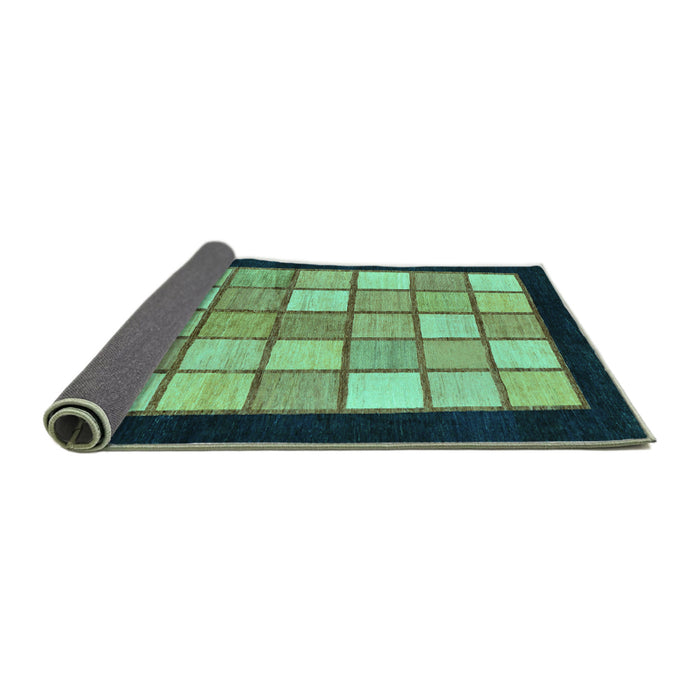 Sideview of Oriental Turquoise Modern Rug, abs265turq