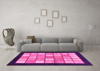 Machine Washable Oriental Pink Modern Rug, wshabs265pnk