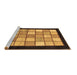 Sideview of Machine Washable Oriental Brown Modern Rug, wshabs265brn