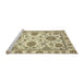 Sideview of Machine Washable Abstract Brown Rug, wshabs2660