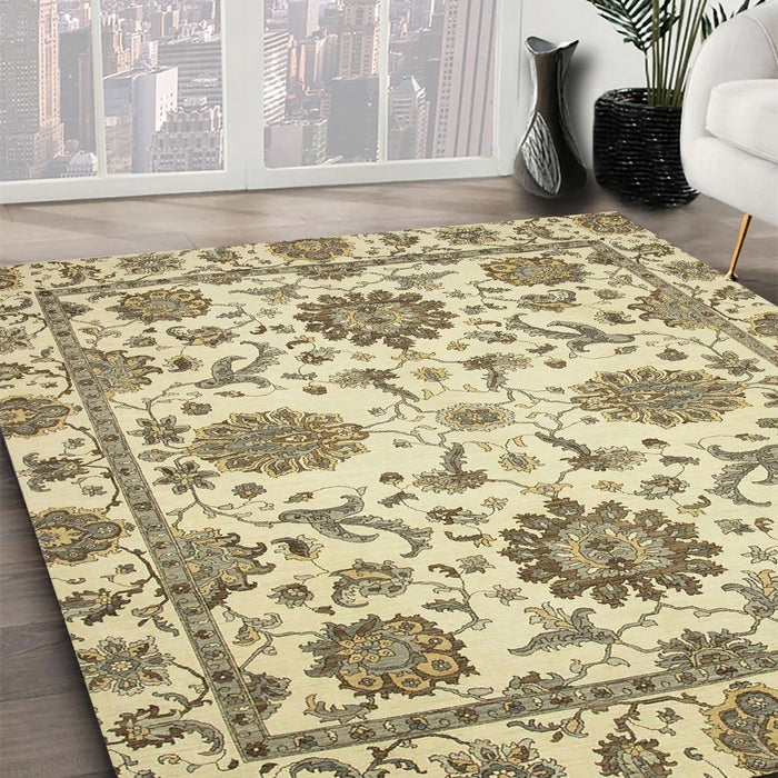 Machine Washable Abstract Brown Rug in a Family Room, wshabs2660
