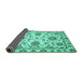 Sideview of Oriental Turquoise Modern Rug, abs2660turq