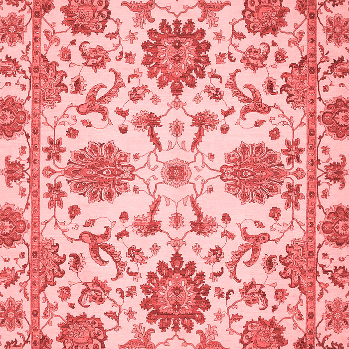 Machine Washable Oriental Red Modern Rug, wshabs2660red