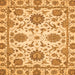 Square Machine Washable Oriental Orange Modern Area Rugs, wshabs2660org