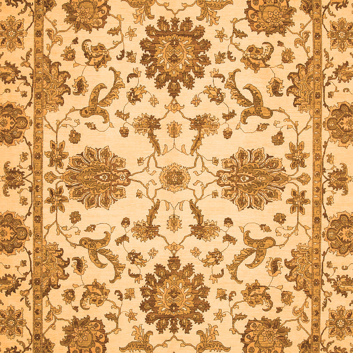 Machine Washable Oriental Orange Modern Area Rugs, wshabs2660org