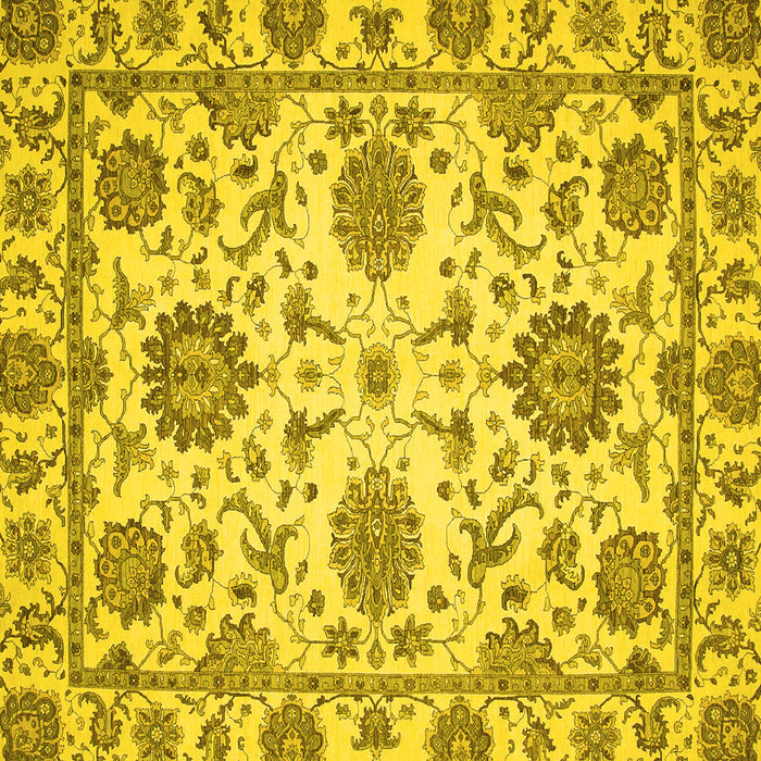 Square Oriental Yellow Modern Rug, abs2660yw