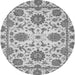 Round Oriental Gray Modern Rug, abs2660gry