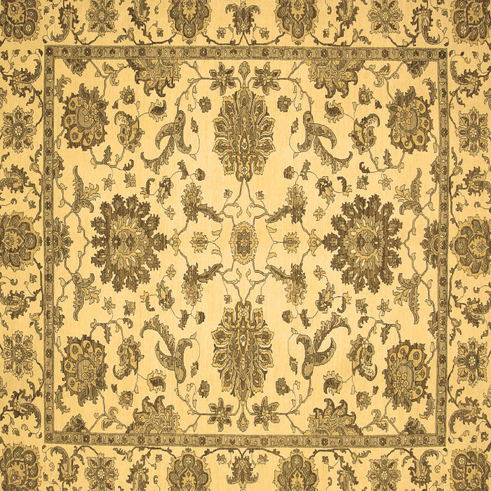 Square Machine Washable Oriental Brown Modern Rug, wshabs2660brn