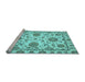 Sideview of Machine Washable Oriental Light Blue Modern Rug, wshabs2660lblu