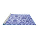 Sideview of Machine Washable Oriental Blue Modern Rug, wshabs2660blu