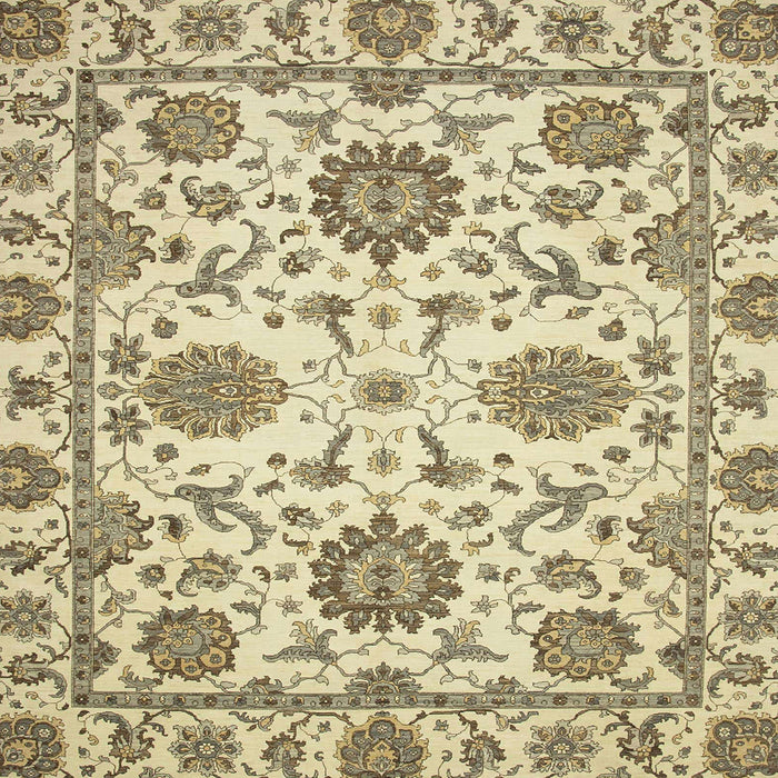 Square Abstract Brown Oriental Rug, abs2660