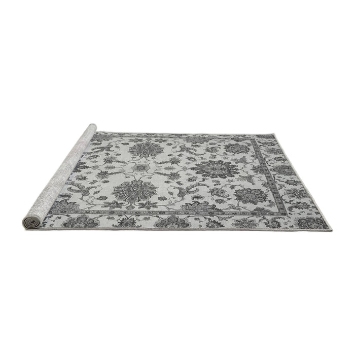 Sideview of Machine Washable Oriental Gray Modern Rug, wshabs2660gry