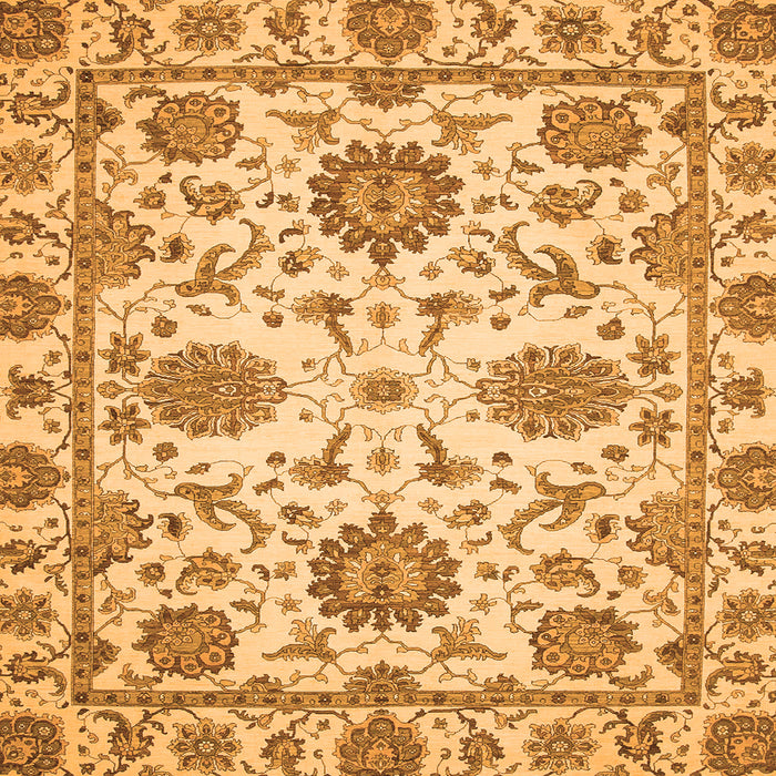 Square Oriental Orange Modern Rug, abs2660org
