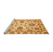 Sideview of Machine Washable Oriental Orange Modern Area Rugs, wshabs2660org