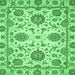 Square Oriental Emerald Green Modern Rug, abs2660emgrn