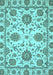 Oriental Light Blue Modern Rug, abs2660lblu