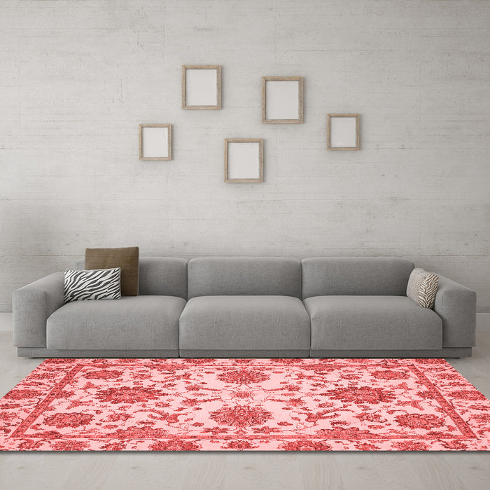 Modern Red Washable Rugs