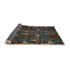 Sideview of Abstract Dark Green Modern Rug, abs2661