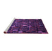 Sideview of Machine Washable Abstract Purple Modern Area Rugs, wshabs2661pur