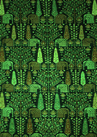 Abstract Green Modern Rug, abs2661grn