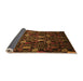 Sideview of Abstract Orange Modern Rug, abs2661org