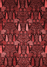 Abstract Red Modern Rug, abs2661red