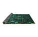 Sideview of Abstract Turquoise Modern Rug, abs2661turq