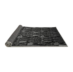 Sideview of Abstract Gray Modern Rug, abs2661gry