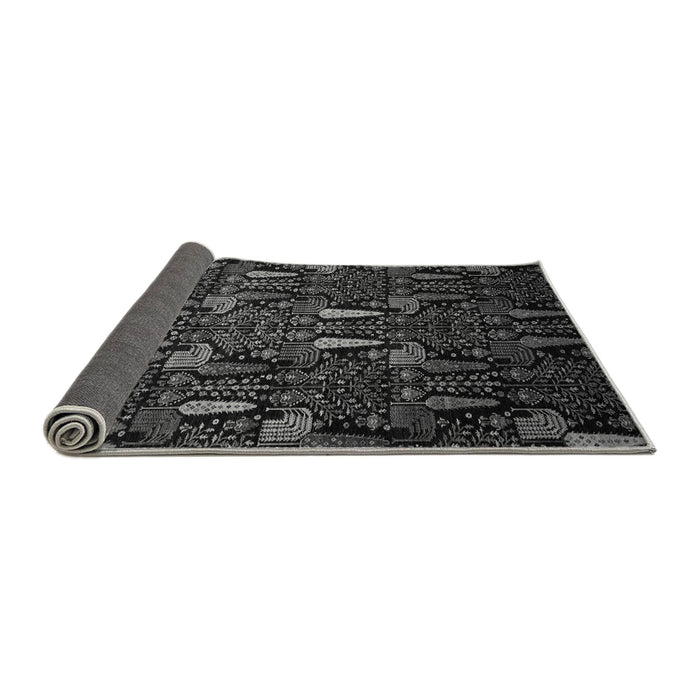 Sideview of Abstract Gray Modern Rug, abs2661gry