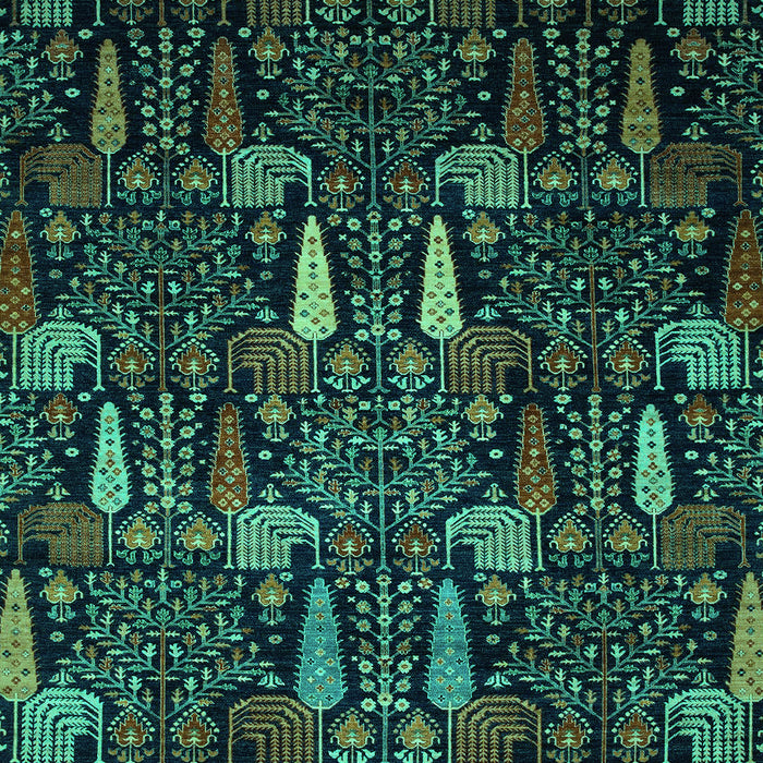 Machine Washable Abstract Turquoise Modern Area Rugs, wshabs2661turq