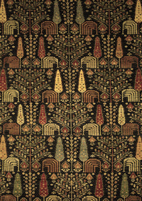 Abstract Brown Modern Rug, abs2661brn